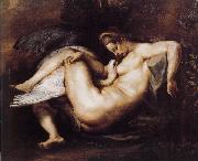 Peter Paul Rubens Lida and Swan oil on canvas